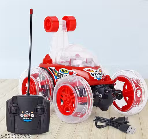 :  🚗 Rechargeable 360° Remote Control Stunt Car (Multicolour) TRENDOVERSE