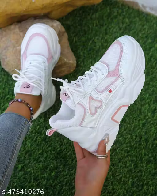 latest women pink love shoes TRENDOVERSE