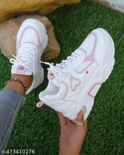 latest women pink love shoes TRENDOVERSE