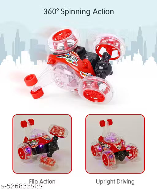 :  🚗 Rechargeable 360° Remote Control Stunt Car (Multicolour) TRENDOVERSE